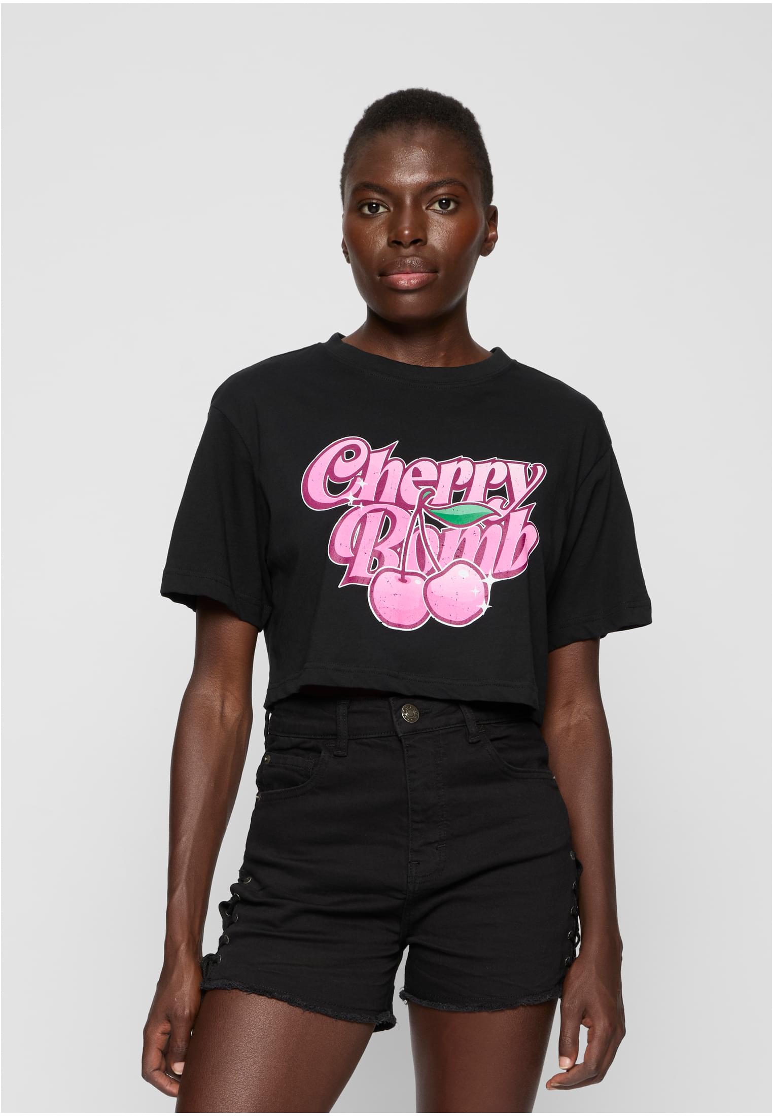 Cherry Bomb Ladies Short Overized T-Shirt
